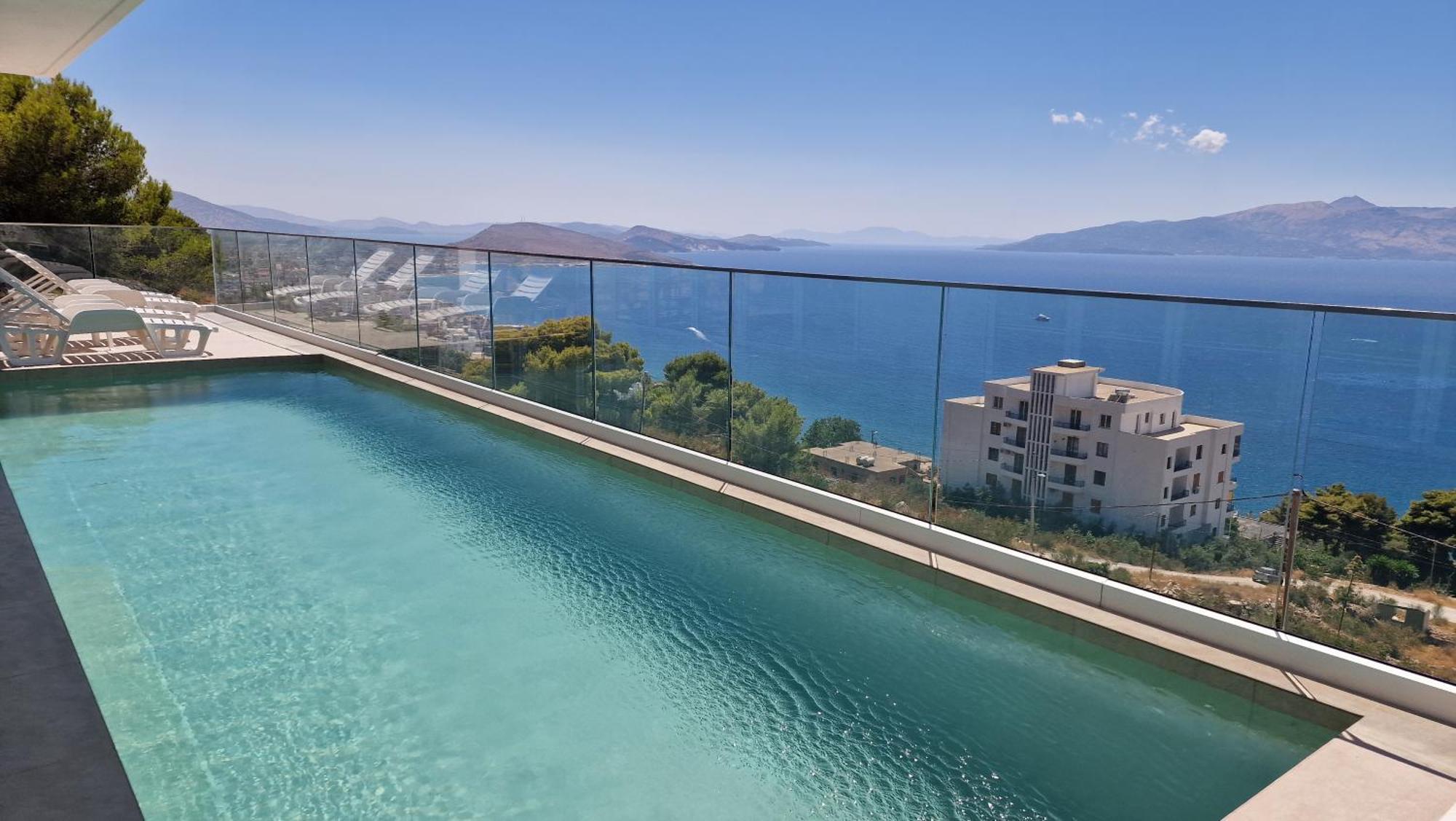 Sunset Shoreline Saranda - Sea View - Free Private Parking - Pool Exterior foto