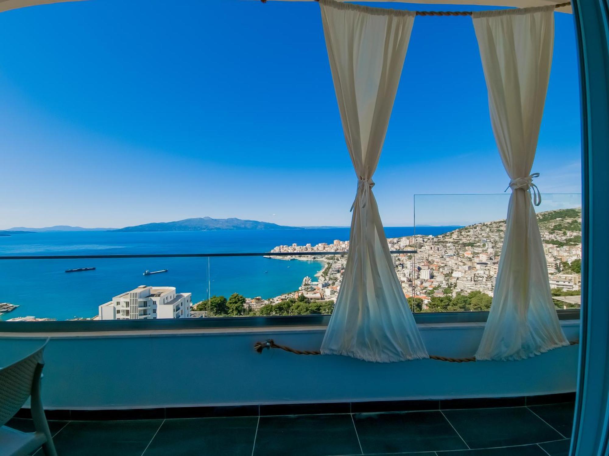 Sunset Shoreline Saranda - Sea View - Free Private Parking - Pool Exterior foto