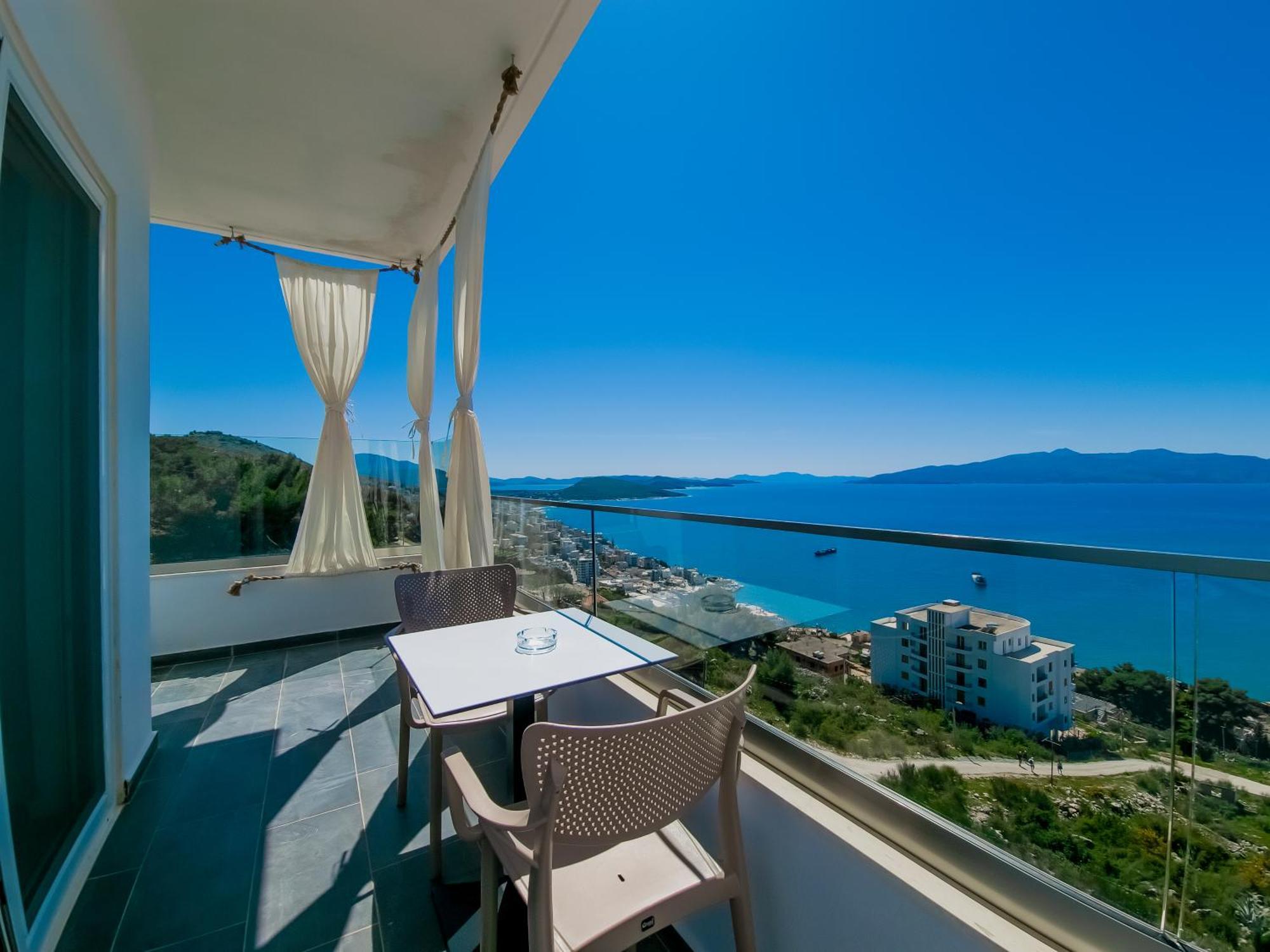Sunset Shoreline Saranda - Sea View - Free Private Parking - Pool Exterior foto