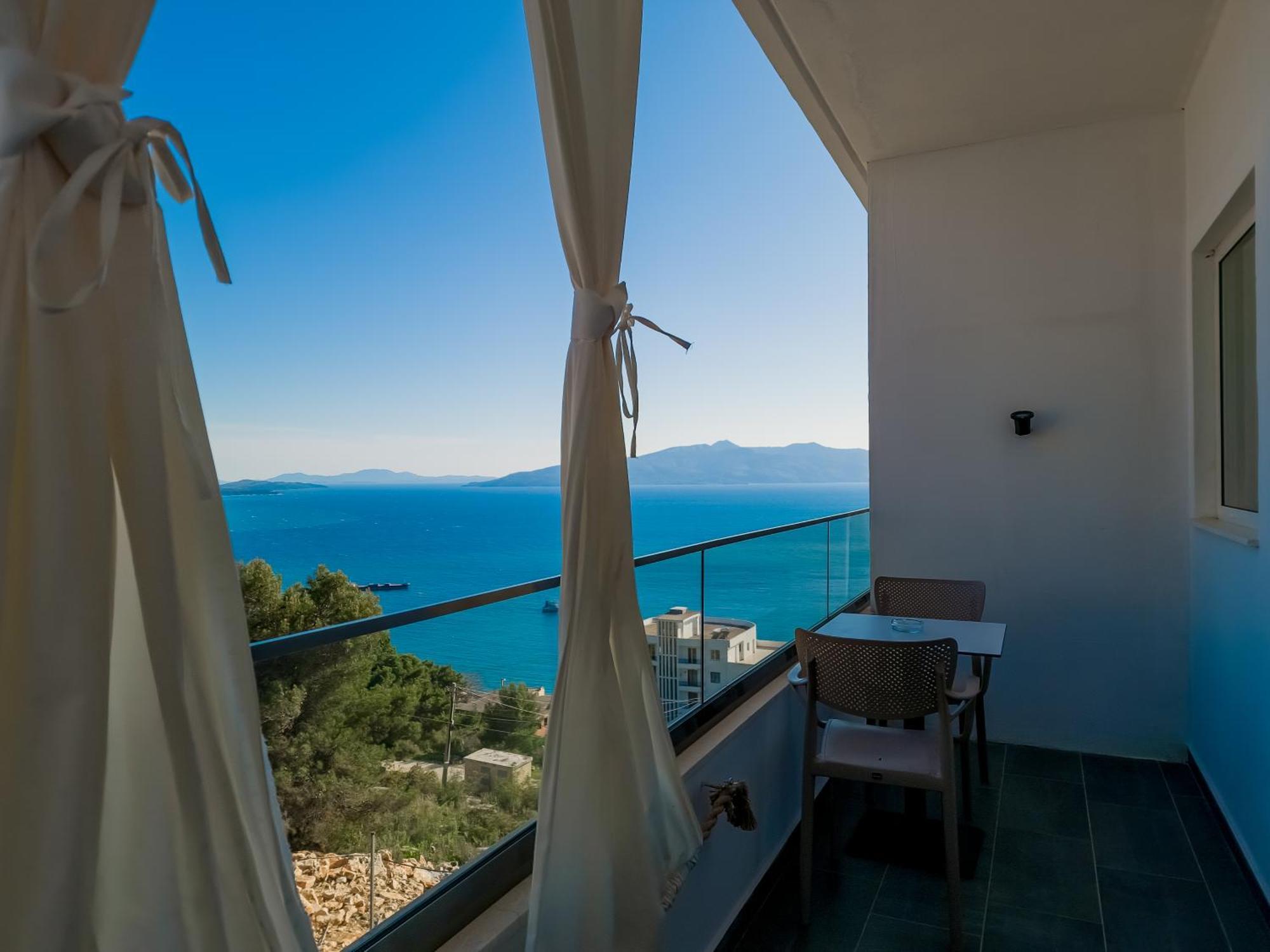 Sunset Shoreline Saranda - Sea View - Free Private Parking - Pool Exterior foto