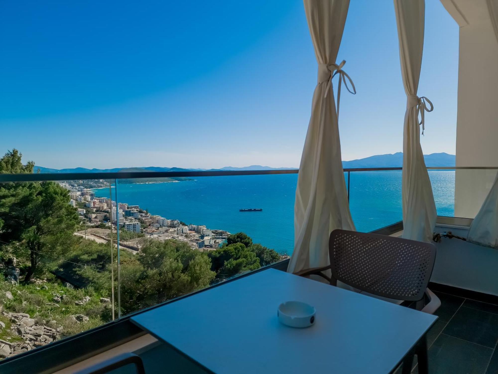 Sunset Shoreline Saranda - Sea View - Free Private Parking - Pool Exterior foto